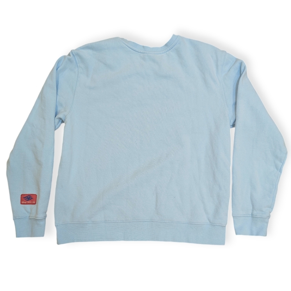 Disney Cruise Line Womens Sweater Blue Medium Captain Mickey Minnie Mouse DCL - Picture 2 of 7